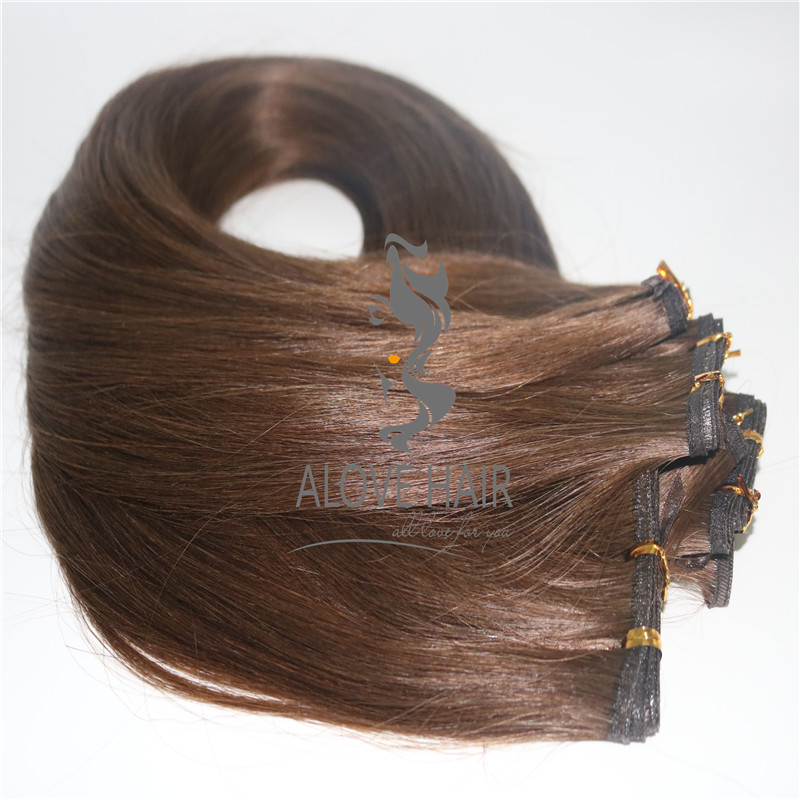 China super flat track weft hair extensions vendor 